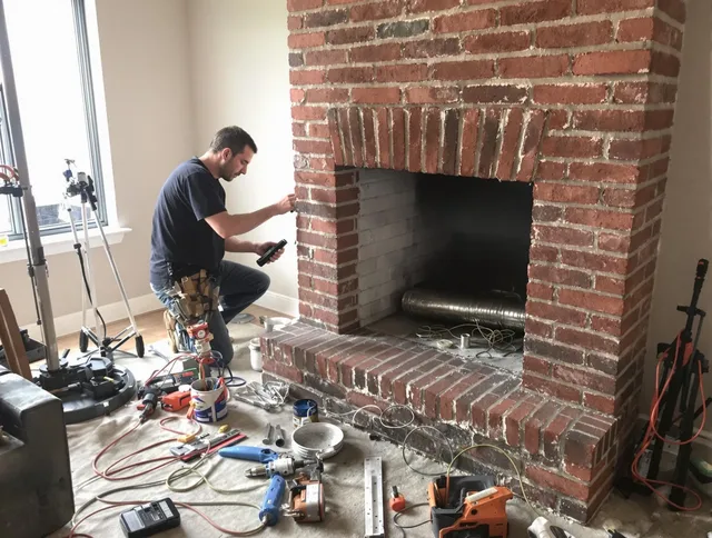 Port St. Lucie Chimney Sweep specialist finalizing chimney liner service in Port St. Lucie, FL