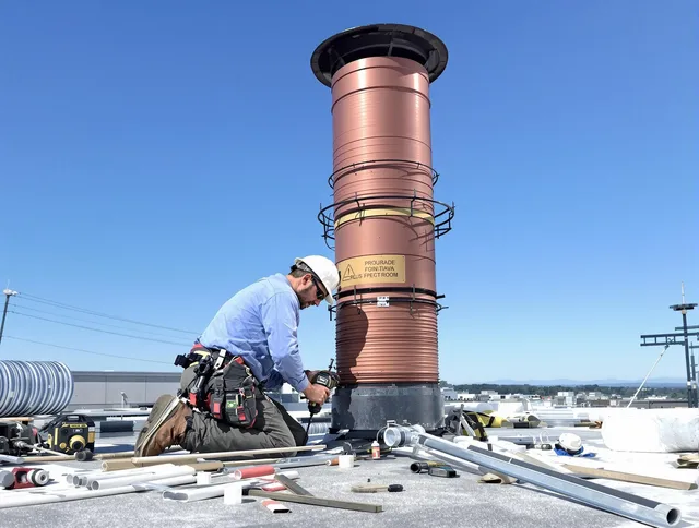 Installed chimney liner by Port St. Lucie Chimney Sweep in Port St. Lucie, FL