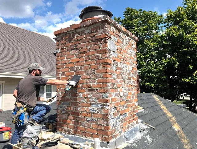 Completed chimney rebuild by Port St. Lucie Chimney Sweep in Port St. Lucie, FL