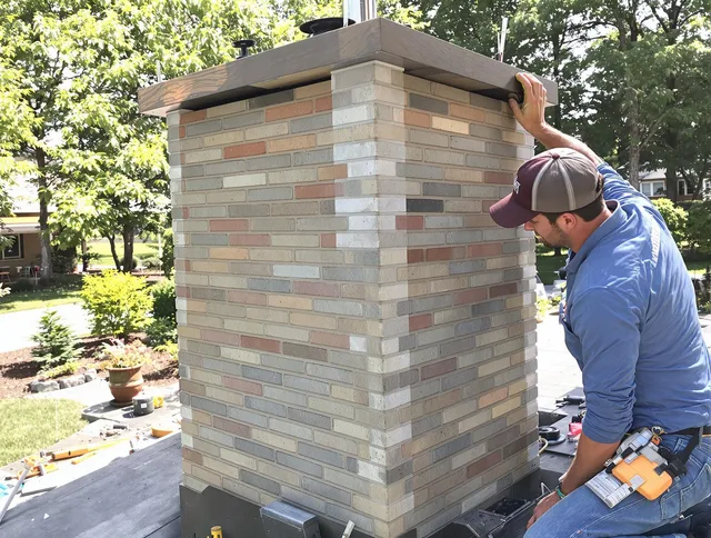 Port St. Lucie Chimney Sweep completing a modern chimney remodel in Port St. Lucie, FL