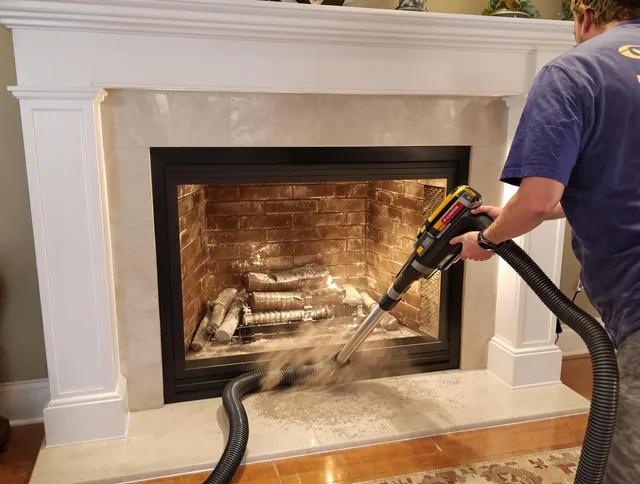 Fireplace cleaning performed by Port St. Lucie Chimney Sweep in Port St. Lucie, FL